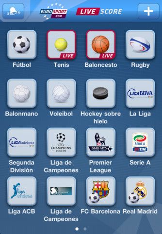 Eurosport lanza su aplicación gratuita «LIVE Score» para iPhone con resultados en directo de competiciones deportivas