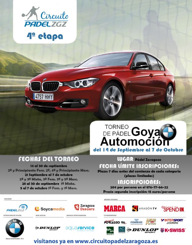 Arranca el Torneo «BMW Goya Automoción» en Pádel Zaragoza