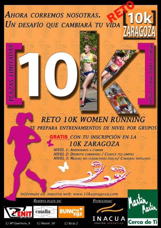Reto 10k Women Running: Entrenamientos gratuitos para preparar la 10k Zaragoza