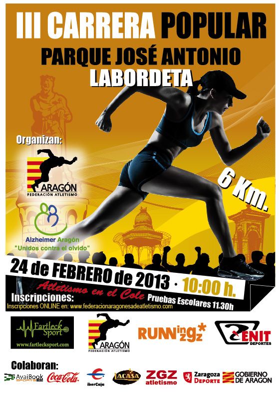 La III Carrera Popular «Parque José Antonio Labordeta», aplazada por el fuerte viento