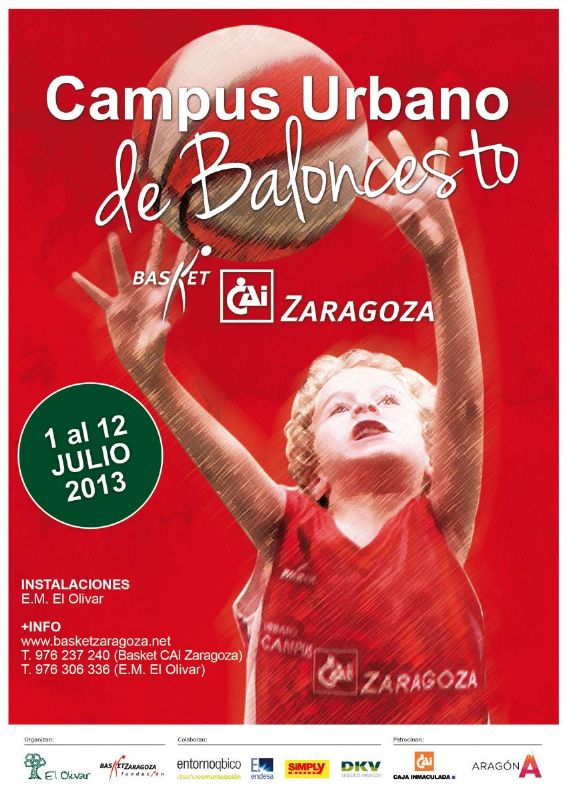 Inscripciones abiertas para el Campus Urbano de Baloncesto del CAI Zaragoza