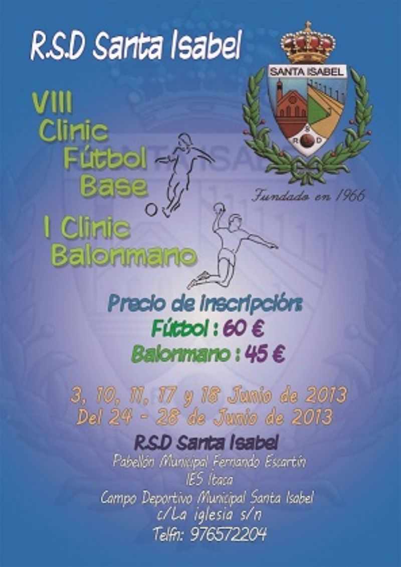 Clinic de Fútbol Base y Balonmano Base de la RSD Santa Isabel