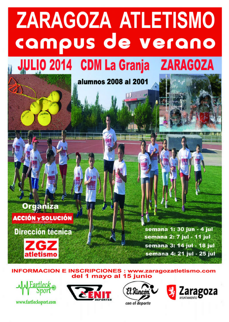 Campus de Verano de Zaragoza Atletismo en el CDM La Granja