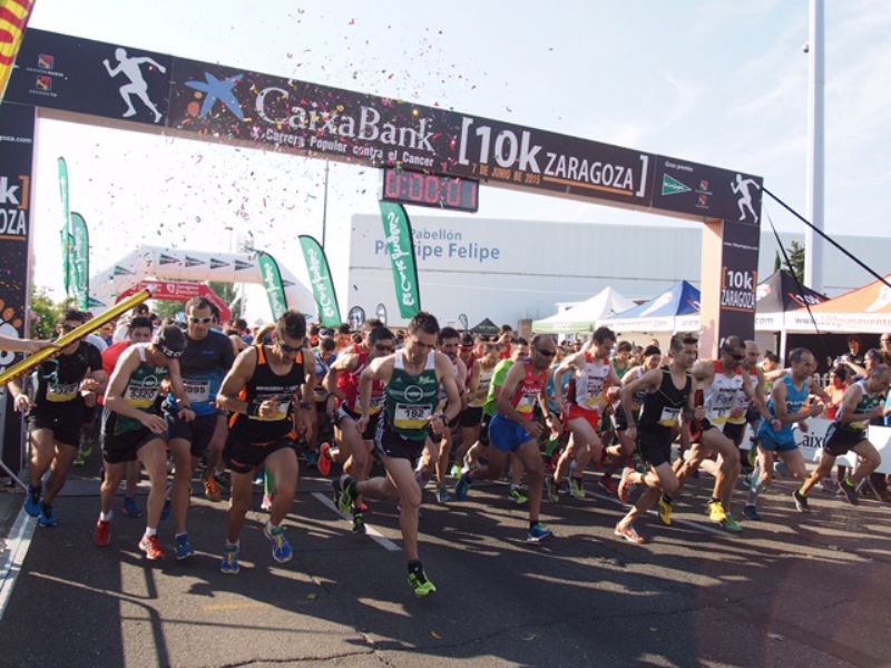 Joaquín Salvador y Luisa Larraga, vencedores de una «CaixaBank 10K Zaragoza» de récord