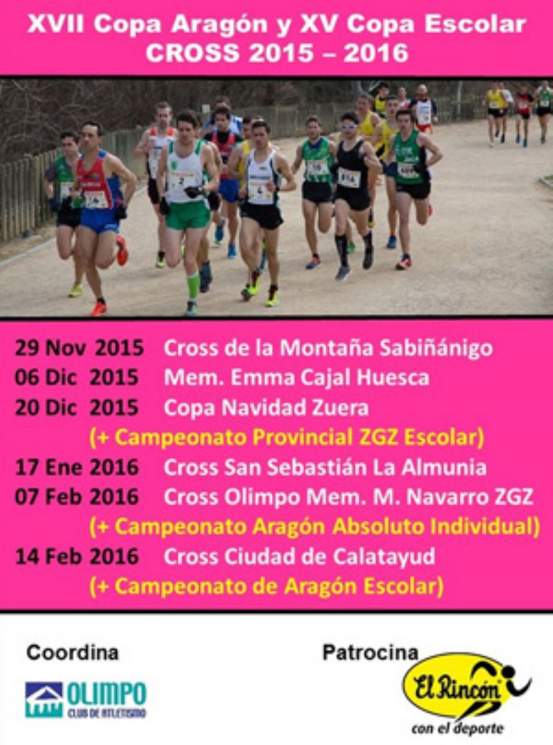 XVII Copa Aragón de Cross y XV Copa Escolar de Cross «Gran Premio El Rincón con el Deporte»