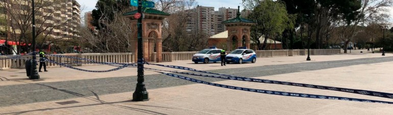 Todos los parques públicos de Zaragoza cierran desde hoy como medida adicional de precaución en la lucha contra el coronavirus