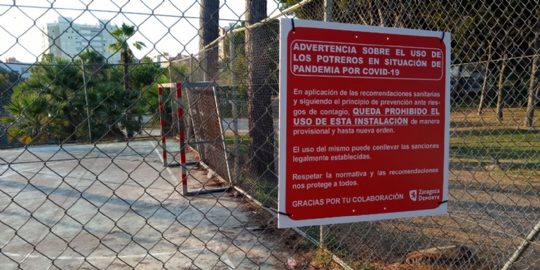 Zaragoza Deporte recuerda que sigue prohibido el uso de las Instalaciones Deportivas Elementales (potreros) y solicita reforzar la vigilancia