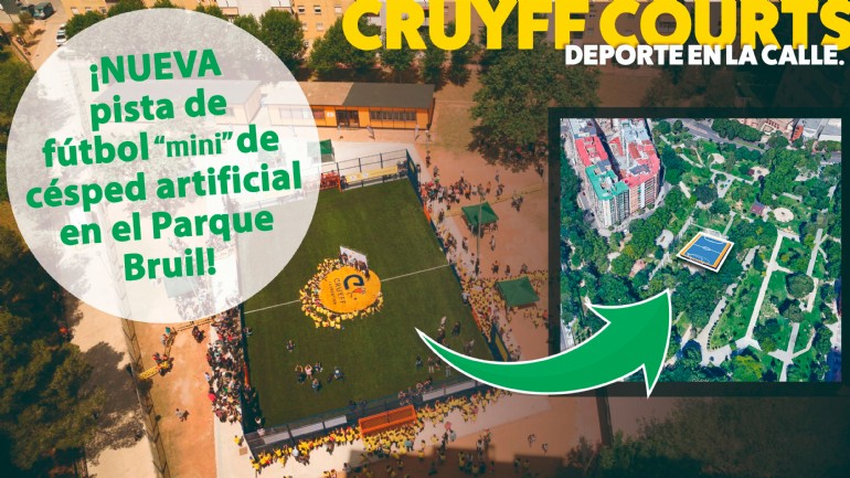 El parque Bruil estrenará una moderna pista de fútbol «mini» con césped artificial