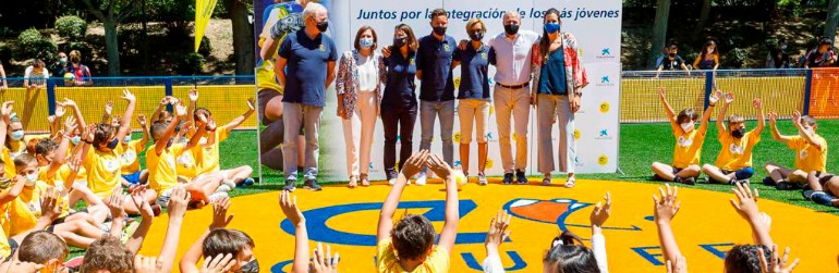 Inauguración del «Cruyff Court Ander Herrera» en Zaragoza