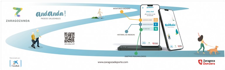 Zaragoza Deporte lanza la nueva app Andanda! para fomentar el ejercicio físico a través de una acción tan cotidiana y saludable como es caminar