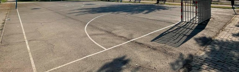 Repintado de las líneas de juego en varias Instalaciones Deportivas Elementales (potreros)