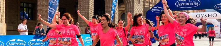 Fotos y Clasificaciones de la Carrera de la Mujer Zaragoza con 11.400 corredoras formando una espectacular «marea rosa»