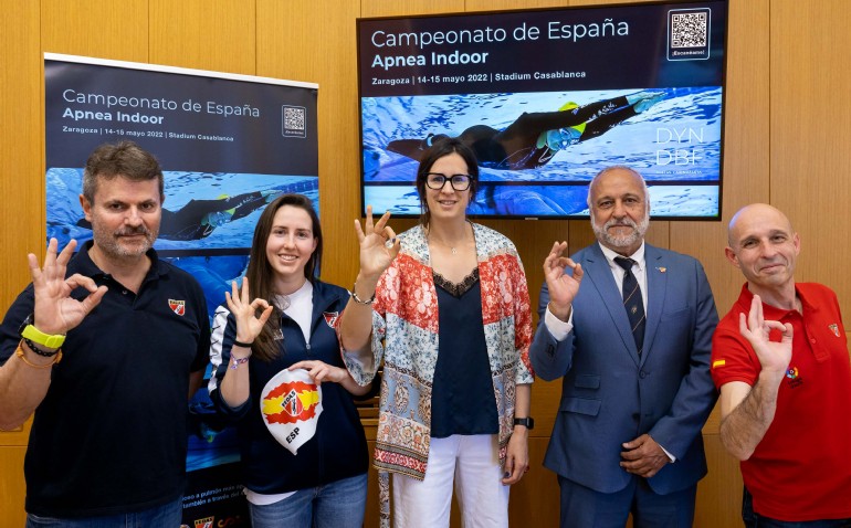 Zaragoza acoge el Campeonato de España de Apnea Indoor, con la participación récord de 60 deportistas de 12 Comunidades Autónomas Zaragoza acoge el Campeonato de España de Apnea Indoor, con la participación récord de 60 deportistas de 12 Comunidades Autónomas