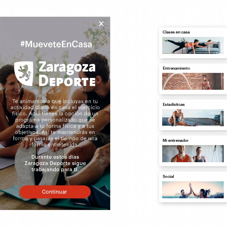 «Mootiv - Entrenador personal», una App para hacer deporte en casa, gratuita para los zaragozanos