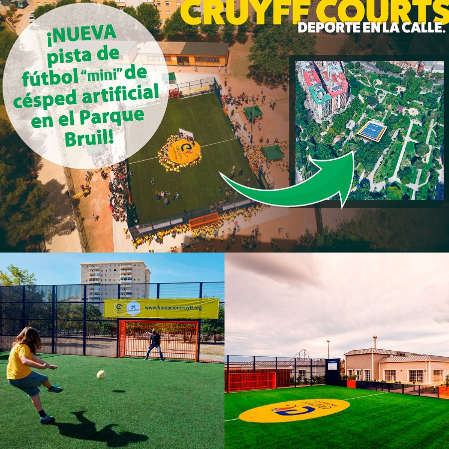 El parque Bruil estrenará una moderna pista de fútbol «mini» con césped artificial
