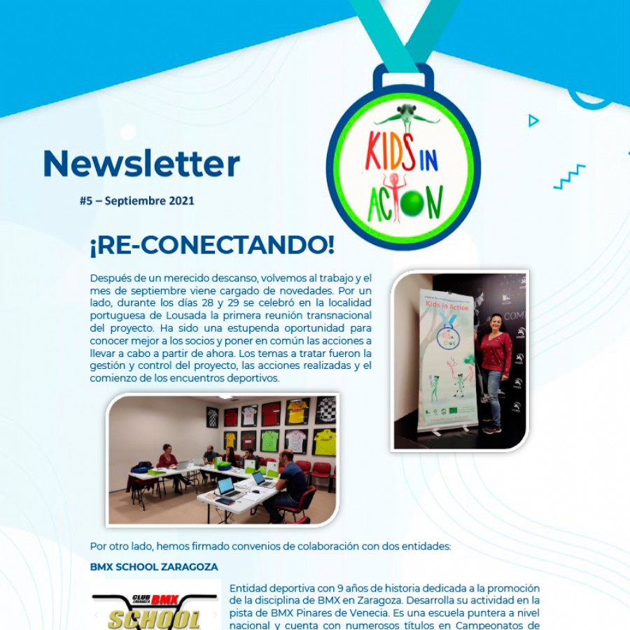 Newsletter #5 del Proyecto «Kids in Action» Septiembre 2021