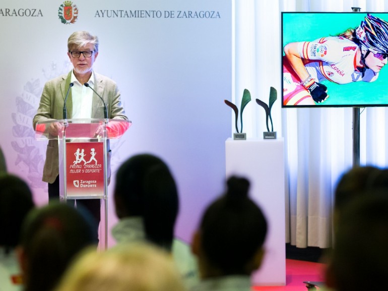 El Ayuntamiento entrega los Premios Zaragoza, Mujer y Deporte 2018 a la patinadora Nerea Langa y al club Sala Zaragoza