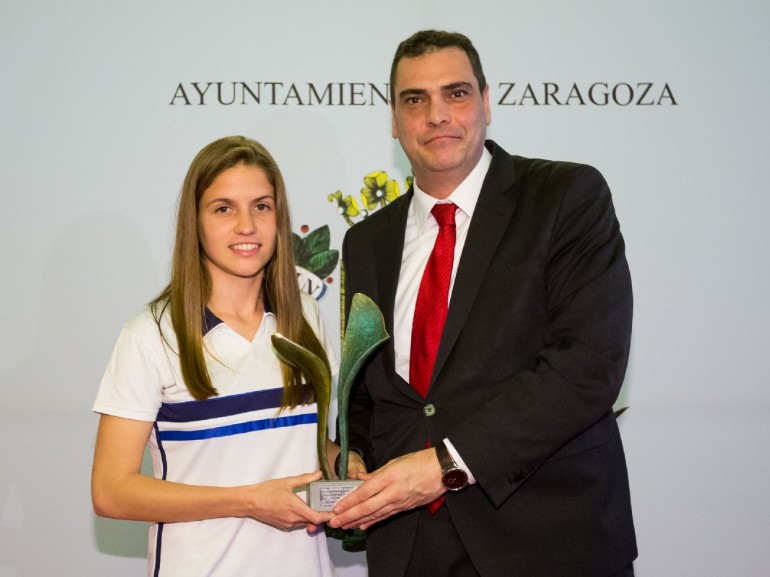 El Ayuntamiento entrega los Premios Zaragoza, Mujer y Deporte 2018 a la patinadora Nerea Langa y al club Sala Zaragoza