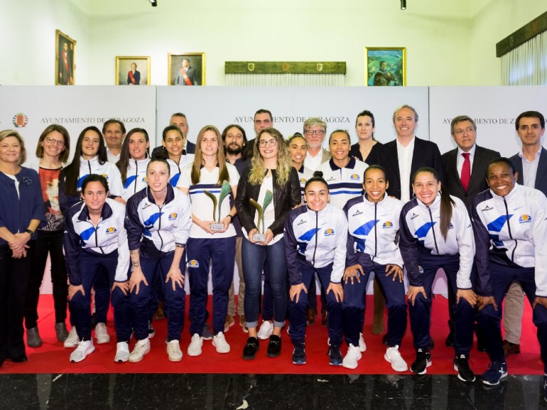 El Ayuntamiento entrega los Premios Zaragoza, Mujer y Deporte 2018 a la patinadora Nerea Langa y al club Sala Zaragoza