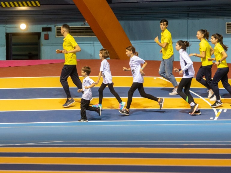 Inauguración nueva pista de atletismo del Palacio de Deportes de Zaragoza