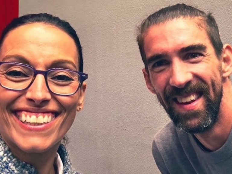 Teresa Perales Fernández y Michael Phelps
Fuente Instagram @teresaperales