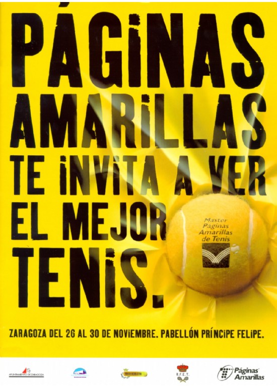 26 a 30 noviembre 1997 IV MASTER NACIONAL DE TENIS “PÁGINAS AMARILLAS”