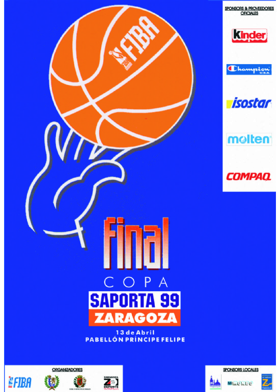 13 de abril 1999 FINAL COPA EUROPA BALONCESTO - COPA SAPORTA