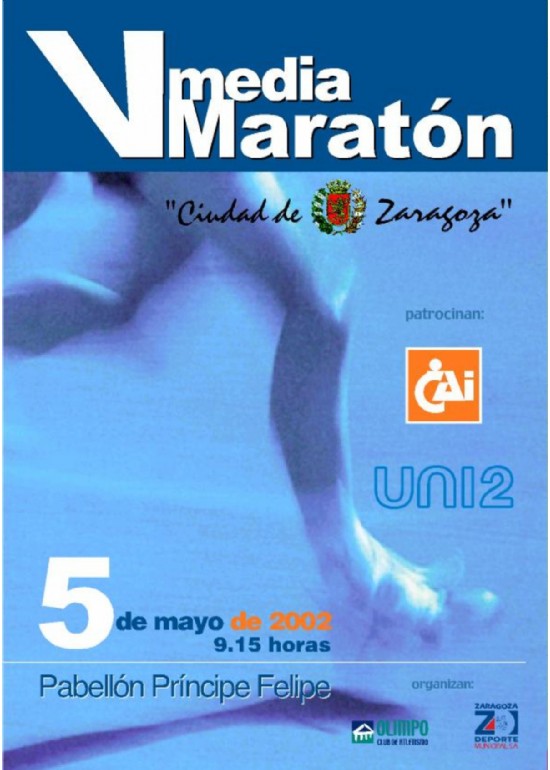 5 mayo 2002 V MEDIA MARATÓN CIUDAD DE ZARAGOZA