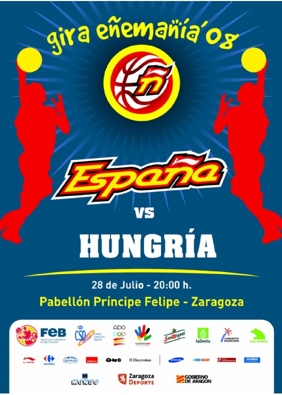 29 julio 2008 PARTIDO AMISTOSO DE BALONCESTO ESPAÑA-HUNGRÍA