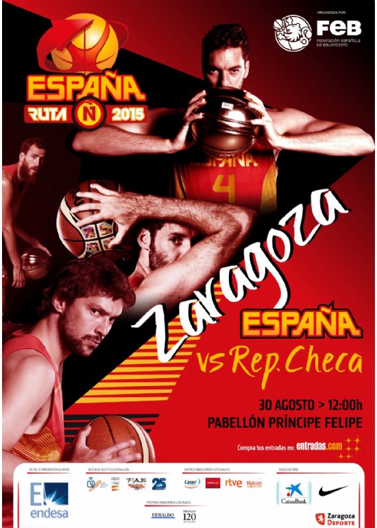 30 agosto 2015 PARTIDO AMISTOSO DE BALONCESTO: ESPAÑA – REPÚBLICA CHECA