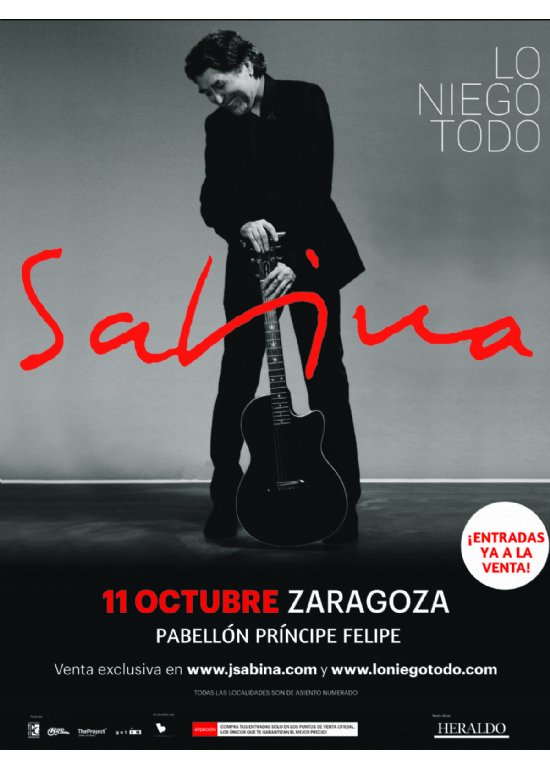 11 y 12 octubre 2017 CONCIERTO DE JOAQUÍN SABINA