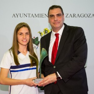 El Ayuntamiento entrega los Premios Zaragoza, Mujer y Deporte 2018 a la patinadora Nerea Langa y al club Sala Zaragoza