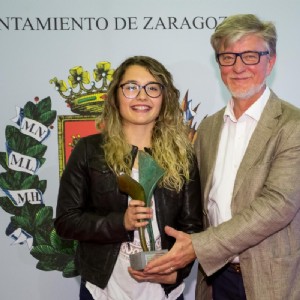 El Ayuntamiento entrega los Premios Zaragoza, Mujer y Deporte 2018 a la patinadora Nerea Langa y al club Sala Zaragoza