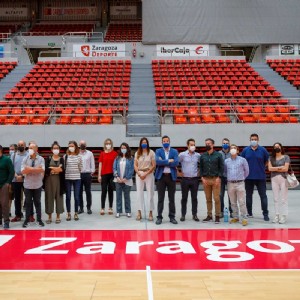 Responsables de grandes pabellones de España se reúnen en Zaragoza para conocer las innovaciones del «Príncipe Felipe». Foto: Dani Marcos