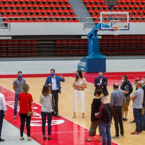 Responsables de grandes pabellones de España se reúnen en Zaragoza para conocer las innovaciones del «Príncipe Felipe». Foto: Dani Marcos