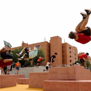 Zaragoza estrena su primera pista de parkour situada en el barrio del Actur