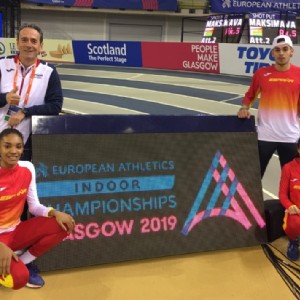 Félix Laguna Galve con la Selección española