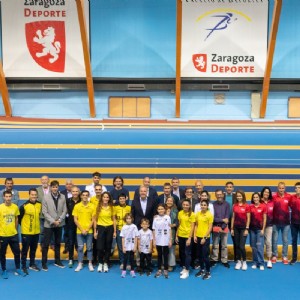 Inauguración nueva pista de atletismo del Palacio de Deportes de Zaragoza