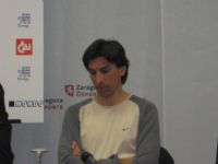 Juan José Artola (Dtor. de la Carrera) en la rueda de prensa de la XI Media Maratón «Ciudad de Zaragoza»