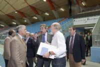 Visita de las reformas del Palacio de Deportes de Zaragoza, 27 de octubre de 2009