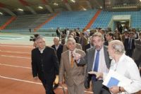 Visita de las reformas del Palacio de Deportes de Zaragoza, 27 de octubre de 2009