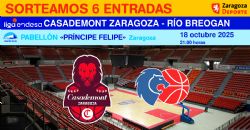 Sorteo de entradas para ver el Casademont Zaragoza - Río Breogán [18 octubre 2025]