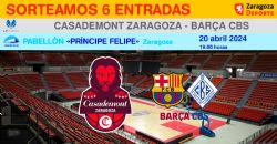 Sorteo de entradas para ver el Casademont Zaragoza - Barça CBS [20 abril 2024]